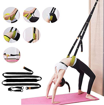 Yoga Strap for Stretching, Waist Back Leg Stretch Strap/Yoga Fitness Band, Waist Flexibility Assist Trainer for Yoga, Pilates, Ballet, Dancing, Gymnastics