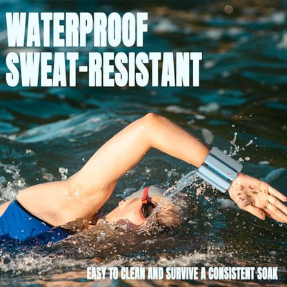 Sportneer Wrist & Ankle Weights for Women Men - 1 Pair (1 lb/2 lb Each) | Adjustable Weighted Bracelet Silicone Bangles for Yoga, Dance, Pilates, Cardio, Aerobics, Gym, Pool Exercises and Jogging