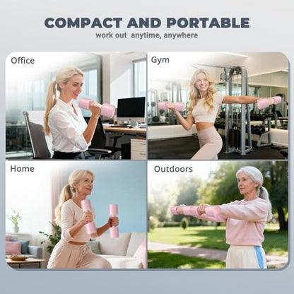 Ragebby Adjustable Dumbbell Set of 2, Weights for Men and Women at Home, Anti-slip Handle, 3 in 1 Free Weights Dumbbells Set, 2lb/3lb/5lb/10lb/15lb/20lb for Pilates, Yoga, Strength Training