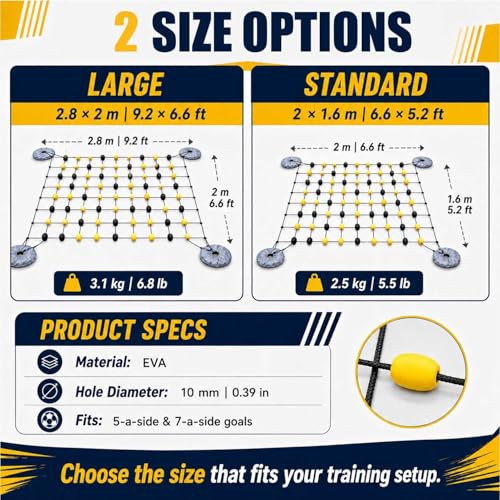 Goalkeeper Training Equipment - Floor Matrix Deflector Soccer Rebound Board for Reflex and Agility Training,for Goalkeeper Drills and Goalkeeper Deflection Training 2 * 1.6m