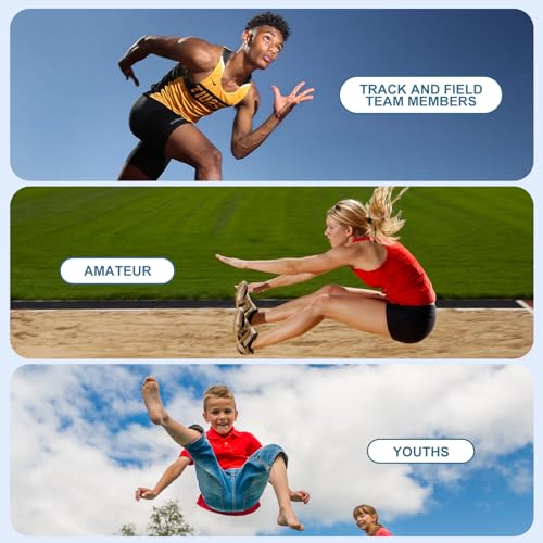 13.6’ X 2’ Standing Jumping Mat Long Jump Standing Broad Jump Mat Non Slip for Gym School Home Flooring Exercise Workout Training with World Record Mark
