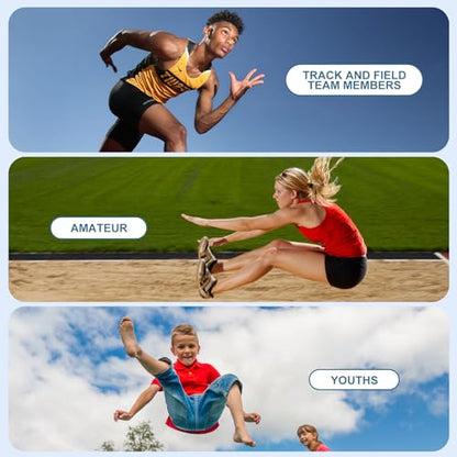 13.6’ X 2’ Standing Jumping Mat Long Jump Standing Broad Jump Mat Non Slip for Gym School Home Flooring Exercise Workout Training with World Record Mark
