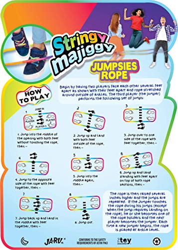 2CHILL Chinese Jump Rope (Pack) Elastic Skipping Rope Game for Kids & Adults | Colorful Stretchy Jump Rope for Kids, Girls and Boys. Party Favor. Physical Education Equipment 733