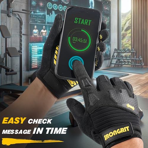 Workout Gloves for Men Women with Anti-Slip Shock-Absorbing Pad, Light Weight Full Finger Gloves Touch Screen Breathable for Gym, Weightlifting,Rowing and Basketball and Cycling - size: Small
