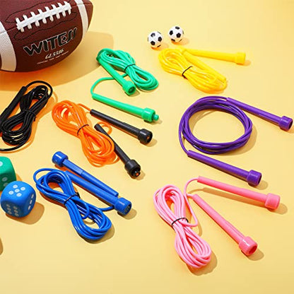 32 Pcs PVC Jump Ropes for Fitness 9.2 ft Adjustable Skipping Rope Versatile Unbreakable Rope with Plastic Handle for Women Men Endurance Training Cardio Exercise Workout