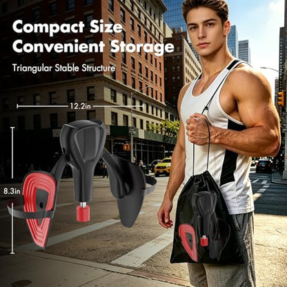 Thigh Trainer with Resistance Band, Adjustable Inner Thigh Exerciser 22–77 lbs, Hip & Leg Workout Equipment for Home Strength Training, Pelvic Floor Support for Men & Women