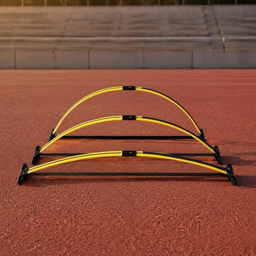 -Back Hurdle Simple-Arch to Set up Adjustable Agility Hurdle Portable for Athletes, Coaches, Speed Training - style: Basic Model Hurdle Set A 2 Sections/3 Pieces