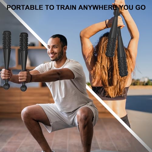 POWER GUIDANCE Macebell Steel Clubbell (2kg-10kg) – Indian Club with Massage Surface for Shoulder Mobility, Grip Strength & Rehabilitation – Solid Steel Weighted Club with Rubber Coating for Home Gym, BJJ & Wrestling