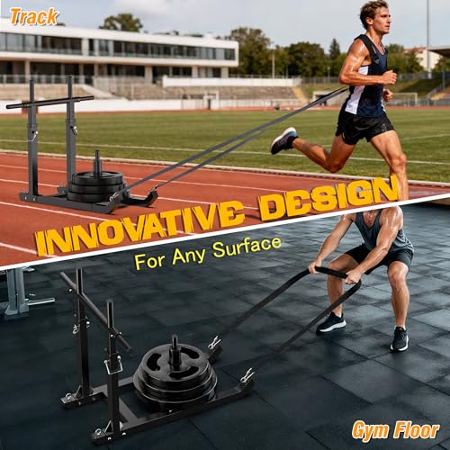 GanFindX Workout Weight Sled for Speed & Athletic Strength Training - color: Dark