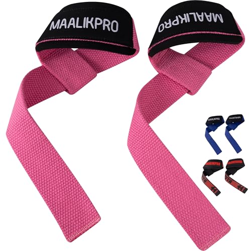 Weight Lifting Straps | Wrist Lifting Strap - color: Light Pink