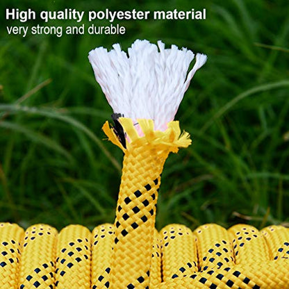 Aoneky Outdoor 10mm Static Utility Rope, Heavy Duty Polyester Rope for Pulling, Rigging, Tree Work & Hunting, Gym Fitness, 2000LB Tensile Strength