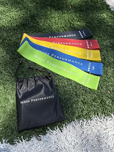 Premium Resistance Bands, for Physical Therapy, Strength Training, Pilates Exercise, Home Workouts, Strong Latex Rubber Loop Bands, Set of 5
