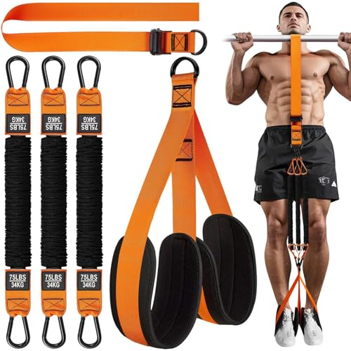 Pull Up Assistance Bands, Heavy Duty Adjustable Resistance Bands for Pull Up Bar WorkoutStrength Training Bands for Home Gym, Calisthenics, Body Stretching & Pull-Up Bar - color: orange