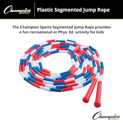 Champion Sports Plastic Segmented Jump Rope - color: White (16 Feet)