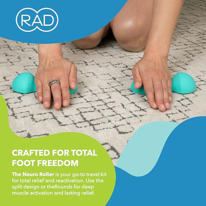 RAD Neuro Roller – Foot Massage Roller for Plantar Fasciitis & Recovery - Silicone, Dual-Texture Design with Built-in Massage Balls for Trigger Point Therapy & Foot Relief - style: Neuro Roller