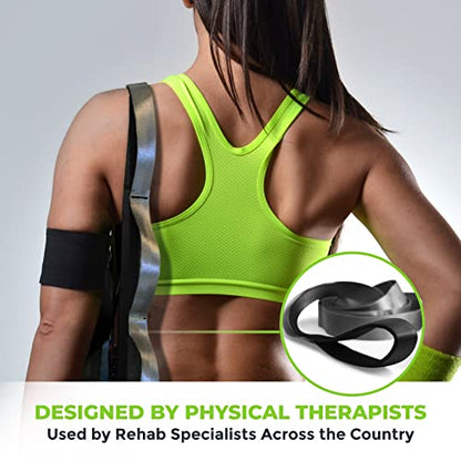 Stretching Strap for Physical Therapy, 12 Multi-Loop Stretch Strap 1.5" W x 8' L, Neoprene Handles, Physical Therapy Equipment, Yoga Straps for Stretching, Leg Stretcher.