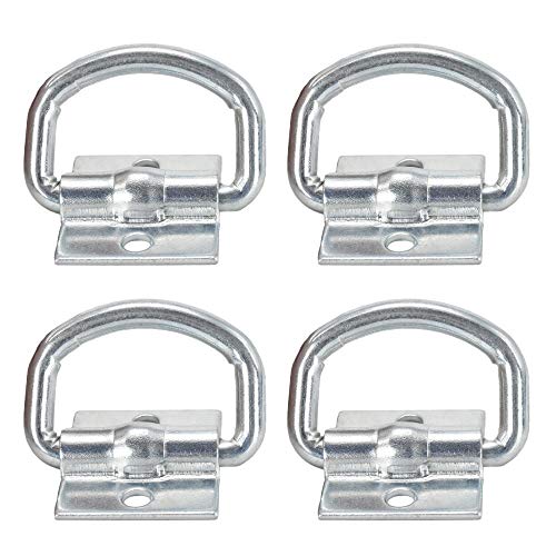 D-Ring Tie Down Anchor/Bolt-on D-Ring/Surface Mount Tie Down Ring,4 Pack 1