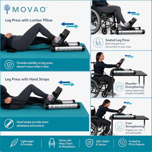 US Doctor Invented Mini in-Bed Leg Press Machine for Rehab | Low-Impact Leg Strength Trainer for Neurological & Orthopedic Recovery | Portable 9 lb PT Equipment with 6 Resistance Levels up to 66 lb