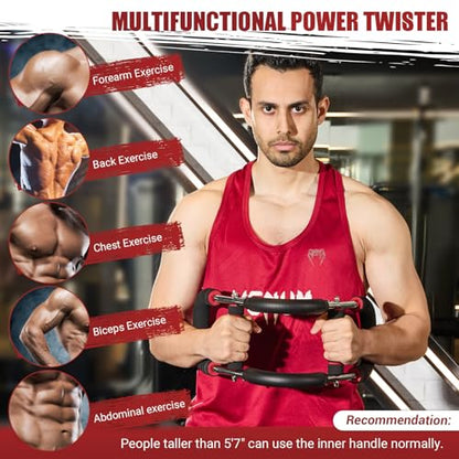 COFOF Exercise hand grippers, Adjustable Forearm Strengthener with Training Poster