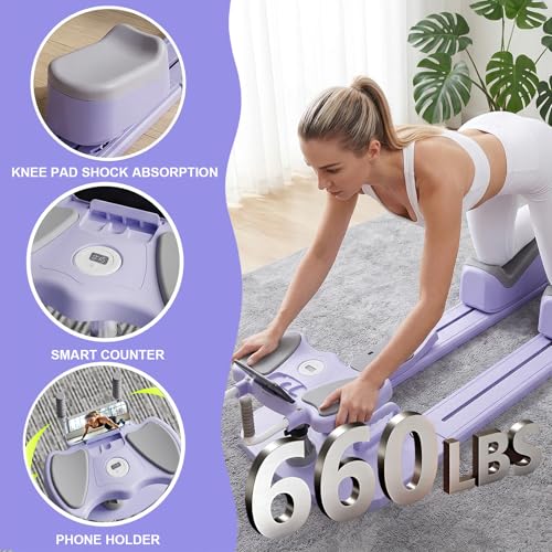 Spine Twist and Stretch Trainer 3-Level Crawling Training Machine for Core Training & Back Pain Relief, 8-in-1 Home Gym Equipment with LED Counter & Resistance Band for Full Body Workout（5-10day）