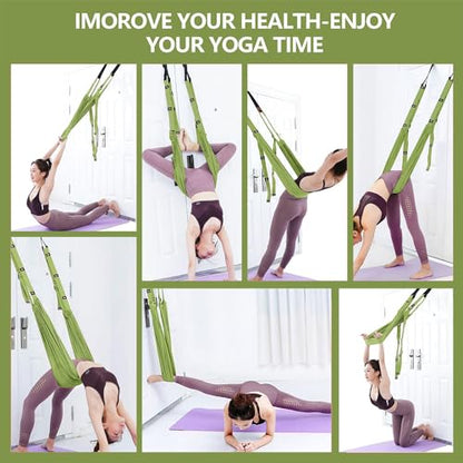 Leg Stretcher Strap Adjustable Fitness Strap Band for Waist Trainer Stretching Door Swing Flexibility Tensile Trainer with Carrying Pouch Back Bend Go Upside-Down for Yoga Practitioner Ballet Dancer Gymnastics Exercises