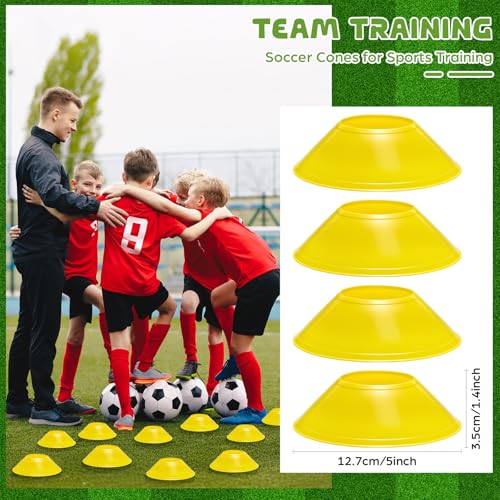 12 Pcs Mini Soccer Cones for Sport Agility Disc Cones Soccer Training for Agility Drills Sports Football