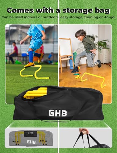 GHB Agility Ladder 1PCS Agility Cones 25PCS Detachable Agility Hurdles 5PCS