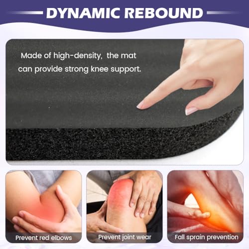 Yoga Knee Pad,High Density Foam NBR Material Yoga Knee Cushion,Clear Up Pain During Exercise,Exercise Pads for Knees Elbows Wrist,Ideal for Pilates and Planks