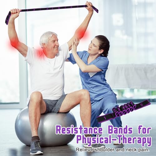 Resistance Bands with Handles, Elastic Stretching Strap for Physical Therapy, Yoga Strap for Stretching Equipment, Shoulder Leg Stretchers Bands for Exercise, Shaping, Flexibility
