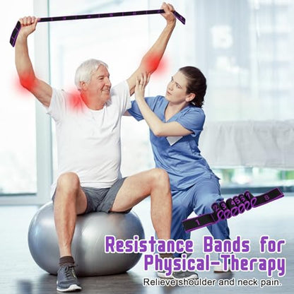 Resistance Bands with Handles, Elastic Stretching Strap for Physical Therapy, Yoga Strap for Stretching Equipment, Shoulder Leg Stretchers Bands for Exercise, Shaping, Flexibility