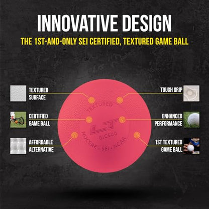 Pearl LT Textured Lacrosse Balls by Guardian Innovations - SEI Certified Meet NOCSAE Standards for Games. Official Game Balls of Top NCAA Programs, Tournaments and Leagues - color: Neon Pink, size: 100 Pack