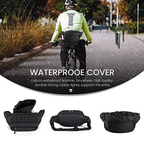CXWMZY Fanny Packs For Women & Men Waist Pack Hip Bum Bag with Multi-Pockets Large Capacity Waterproof Casual Bum Bag for Disney Traveling Casual Cycling Running Hiking - color: Black_1