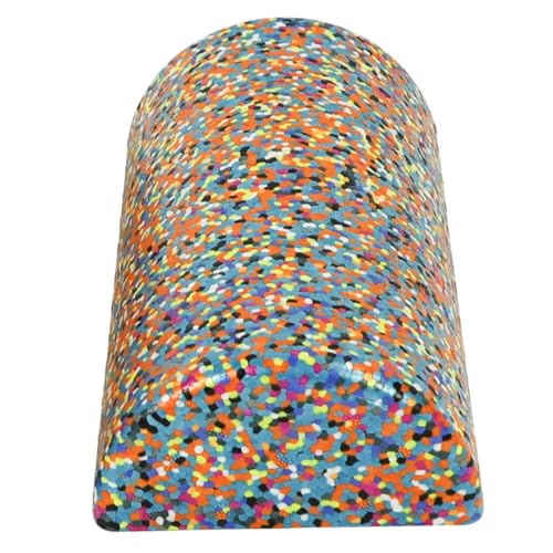 Luxshiny Colorful Semicircle Yoga Massage Roller Half Moon Muscle Relaxation Foam Column for Back Shoulder Soft High Density Stretching Tool for Women Fitness and Physical Therapy