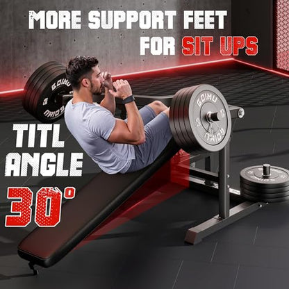 Chest Press Machine, GOIMU Z1-PRO Weight Bench Press Machine with Independent Arms, Adjustable Flat Incline Bench Press for Chest, AB Workout Home Gym Equipment - color: Black