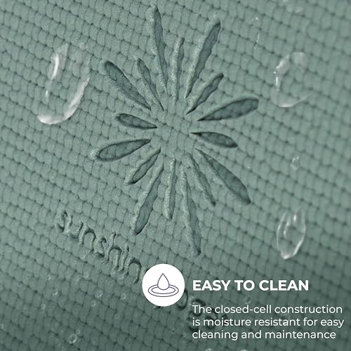 Ascend 6mm Thick Yoga Mat, 72x24in - color: Sage - Solid