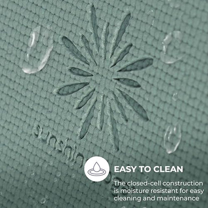Ascend 6mm Thick Yoga Mat, 72x24in - color: Sage - Solid