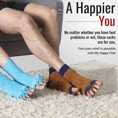 Charcoal Socks (Medium) and Peanut Ball Foot Massager - Plantar Fasciitis Relief - color: Charcoal, size: Medium