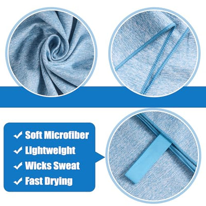 Quick Dry Body Towel for Travel,Fast Drying Lightweight Backpacking Hiking Beach Large Swimming Pool Yoga Mat Camping Towel(Blue, 1 Pack XL(31.5X70 Inch)