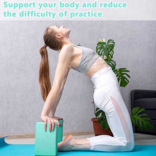 10 Pcs Yoga Blocks Bulk EVA Foam Blocks High Density Foam Brick Yoga Accessories, Improve Strength and Aid Balance and Flexibility, Supportive Soft Non Slip Surface for Pilates (Multicolor)