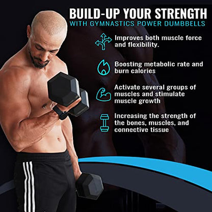 Hex Dumbbells 40 LB Pair Exercise & Fitness Weights Dumbbell For Men & Women 40 Pound Free Weights Set