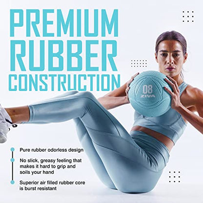 ZIVA Premium Functional Training Kit – 6 lb Medicine Ball, 15 lb Kettlebell & Speed Jump Rope for Strength, Core, Agility & Cardio – Full Home Workout Set in Turquoise