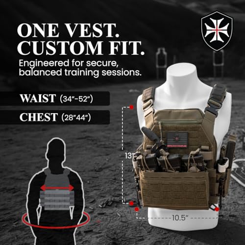 Modular Tactical Vest – 1000D Nylon, Quick Release, MOLLE, Adjustable | Training Airsoft, & Fitness Vest