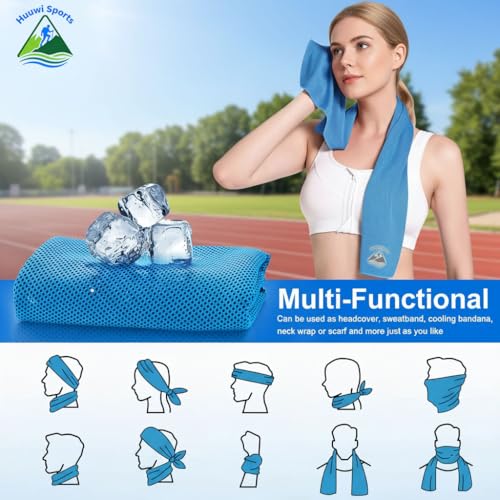 Cooling Towel 4 Pack, 40"x12" Ice Towel for Instant Relief, Microfiber Chilly Towel for Sports, Gym, Running, Yoga, Golf, Camping, Fitness (Mix 2) - color: Mix 2