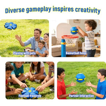 Magic Meta Ball, Magic Bouncing Ball, Two Modes to Switch Freely, Foldable, for Parent-Child Interaction, Indoor & Outdoor Use