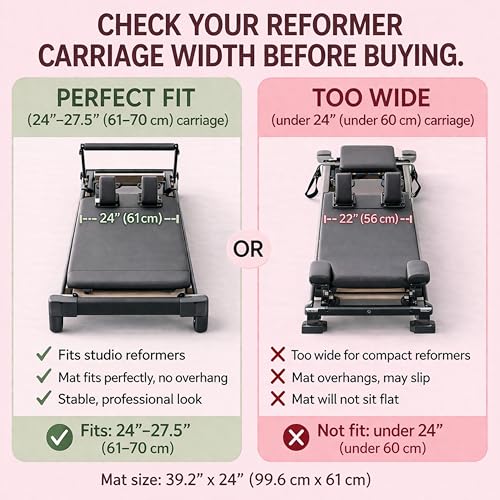 Pilates Reformer Mat Non Slip – Washable Reformer Mat Cover with Grip Socks & Mesh Bag, Sweat Absorbing Pilates Reformer Towel for Studio & Home Use