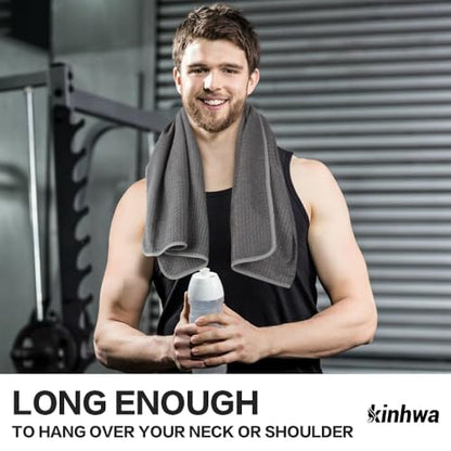 Gym Towels - Absorbent Wicking Workout Towels, Quick Dry & Compact, Ideal for Yoga, Fitness, Treadmill or Indoor Bike