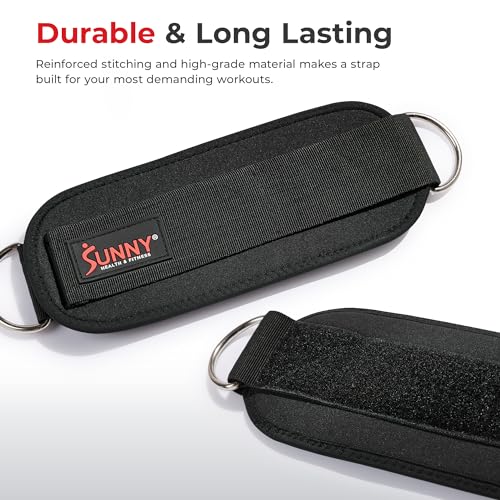 Sunny Health & Fitness Premium Resistance Band Set with Door Anchors, Wrist Straps, Handles Carry Bag Optional Padded Ankle Straps (Pair) for Strength Training, Booty Workout, Lower Body Exercises - style: NO. 091