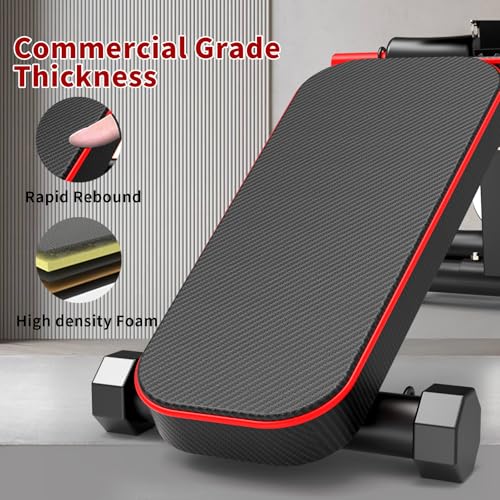 K KiNGKANG Adjustable Weight Bench,1050 lbs Foldable Workout Bench with 8 Back Positions, Incline Decline Flat Exercise Bench for Home Gym Full Body Strength Training