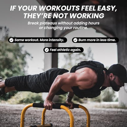 MVRK Weighted Vest Men 15lbs/25lbs/35lbs/45lbs/65lbs/100lbs – No-Bounce Adjusable Heavy Duty Rucking & Strength Training Vest with Removable Iron Weights for Calisthenics, HIIT, Hydrox