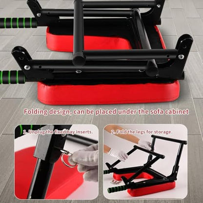 Handstand Stool Folding Yoga Chair – Foldable Headstand Bench with Double Handrails & U-Shaped Base, for Practice Head Stand, Shoulder Stand and Yoga Inversion Exercise